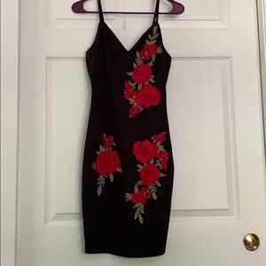 Gorgeous Charlotte Russe Black Rose Dress